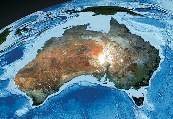 Satellite image of Australia